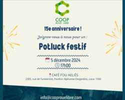 Affiche Potluck Coop Roue-LIbre